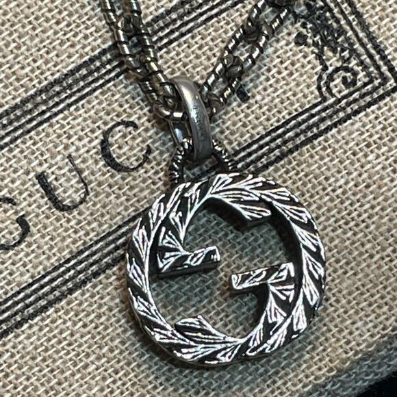 Gucci 925 Sterling Silver Double GG necklace full inclusion with COA - Picture 2 of 5